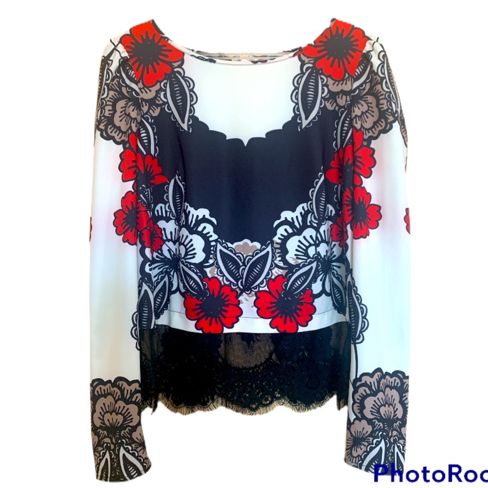 Bebe women’s floral print blouse size medium